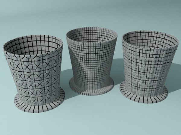 3d waste bins model - Chrome Waste Bin by christiano247